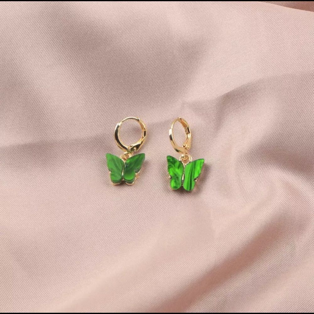Butterfly Huggie Earrings - Picture 4 of 4